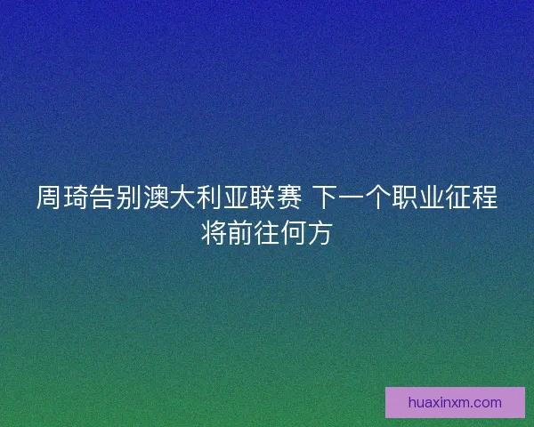 周琦告别澳大利亚联赛 下一个职业征程将前往何方